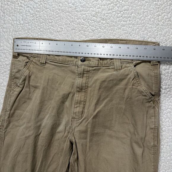 Carhartt Relaxed Fit Canvas Pants Mens 38x36 (Actual 36x35) Tan Workwear Utility - Picture 6 of 9